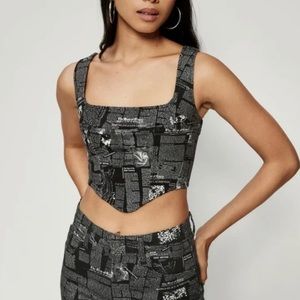 Raya Style Zine Denim Bustier Top